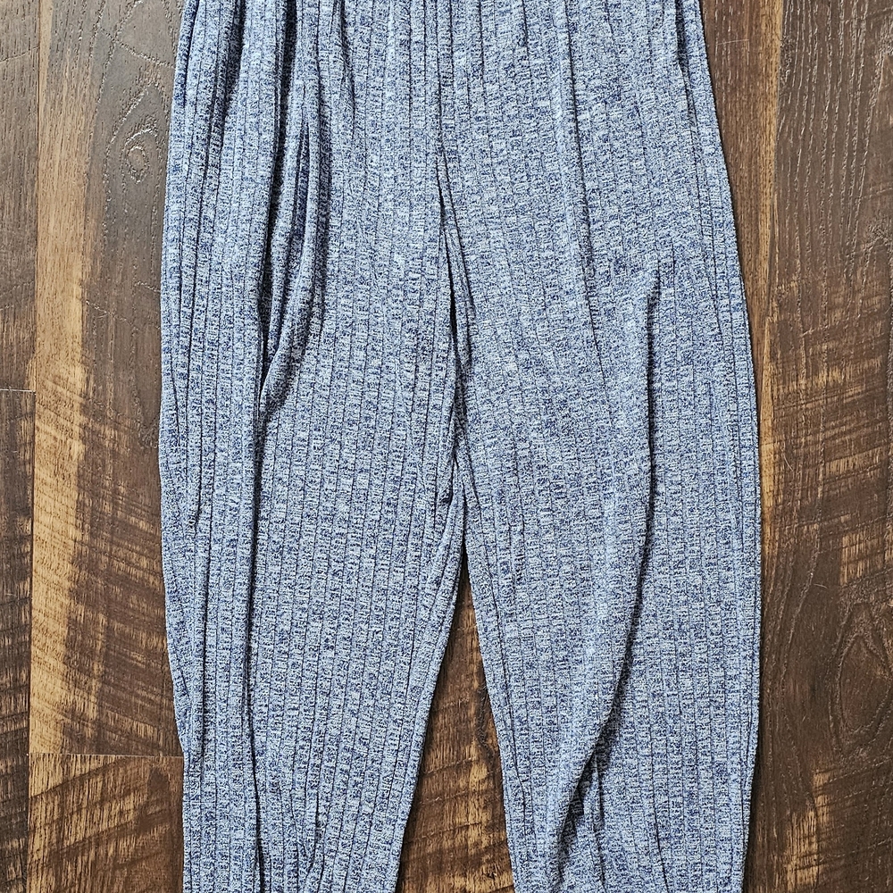 Blue Ribbed Knit Lounge Set - Picture 4 of 8
